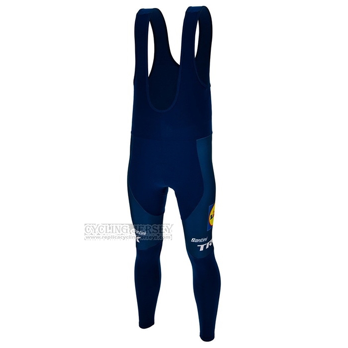 2024 Cycling Jersey Lidl Trek Black Blue Long Sleeve And Bib Short